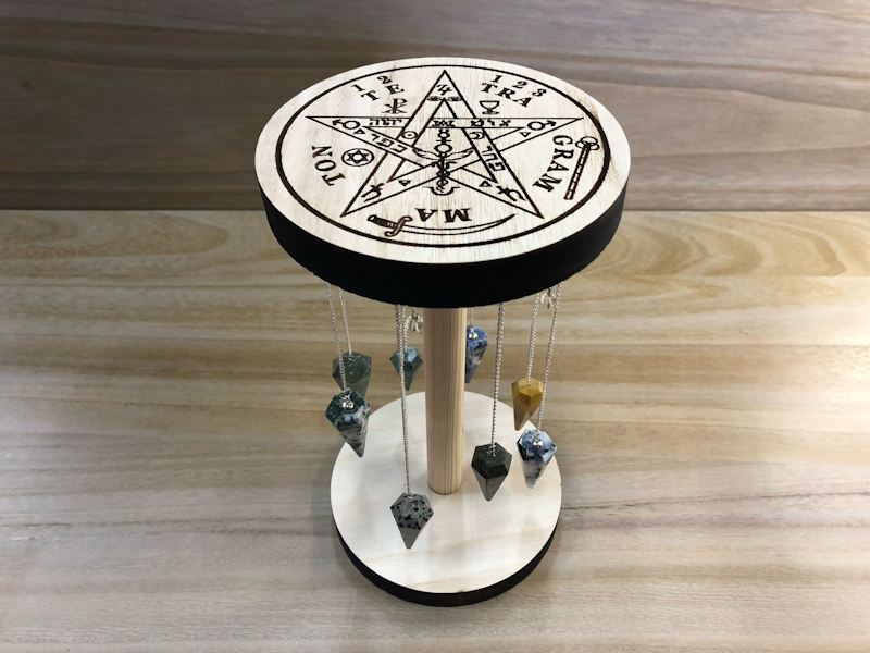 Expositor Péndulos Tetragramaton madera paulonia
